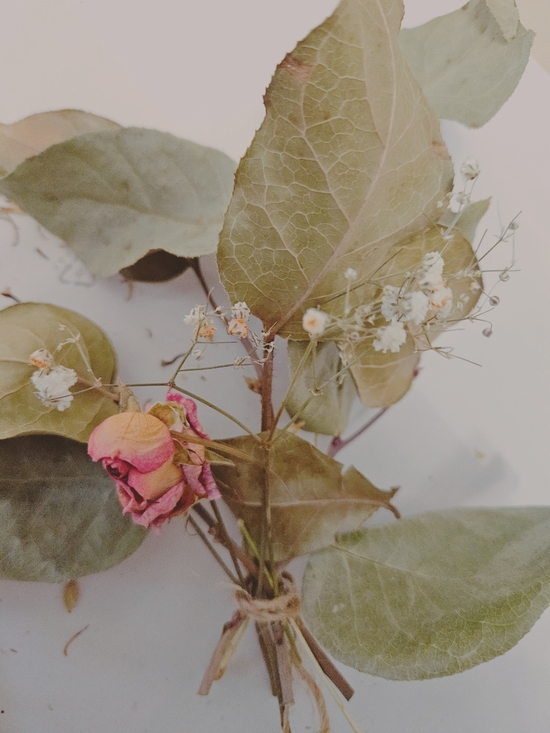 Rustic Pink and Green Faux Dried Bouquet by - Picture 2 of 11